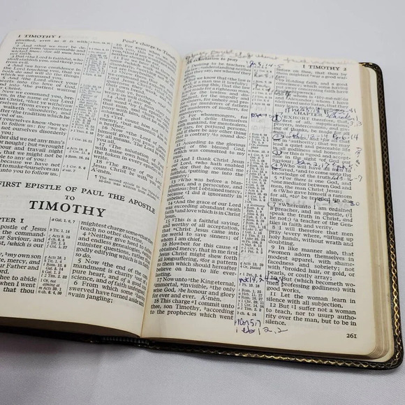 Vintage Holy Bible King James Version Eyre & Spottiswoode Limited Zondervan Publ - Picture 13 of 16